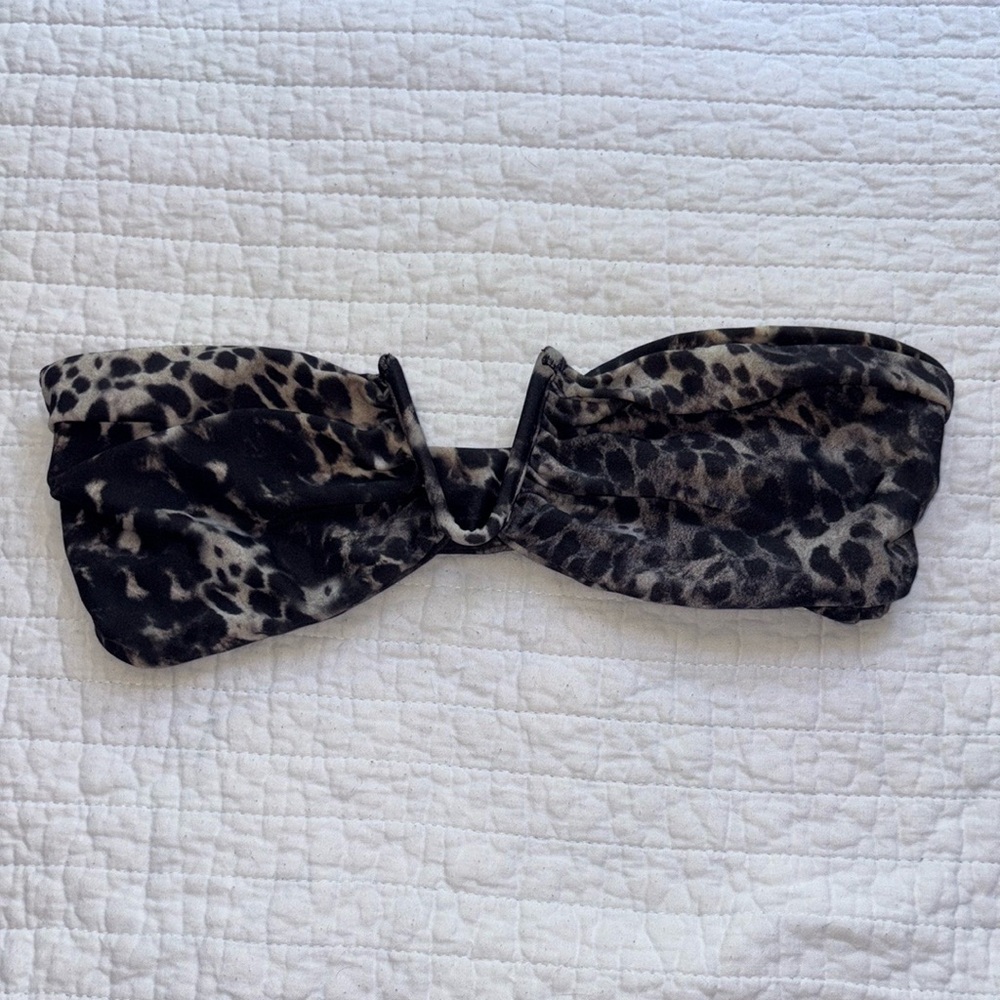 Mikoh Leopard Print Bikini Top